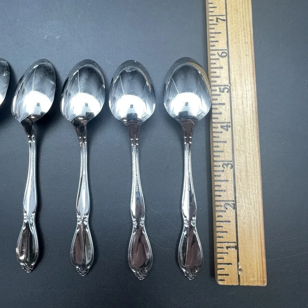 Oneida‎ Community Chantelaine Stainless Teaspoons Lot of 5 Replacement